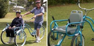 Idoso adapta bicicleta para passear com esposa com Alzheimer