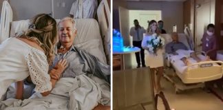 noiva casamento hospital pai câncer participar