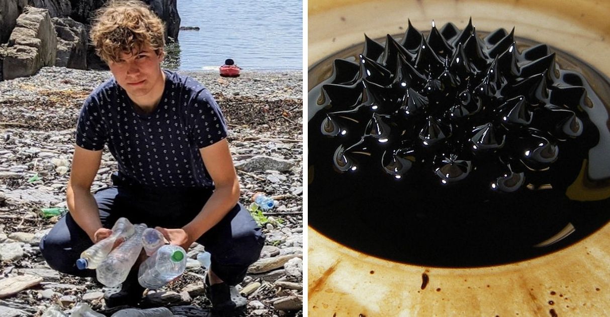 Estudante de 18 anos cria "imã líquido" que retira microplásticos poluentes da água