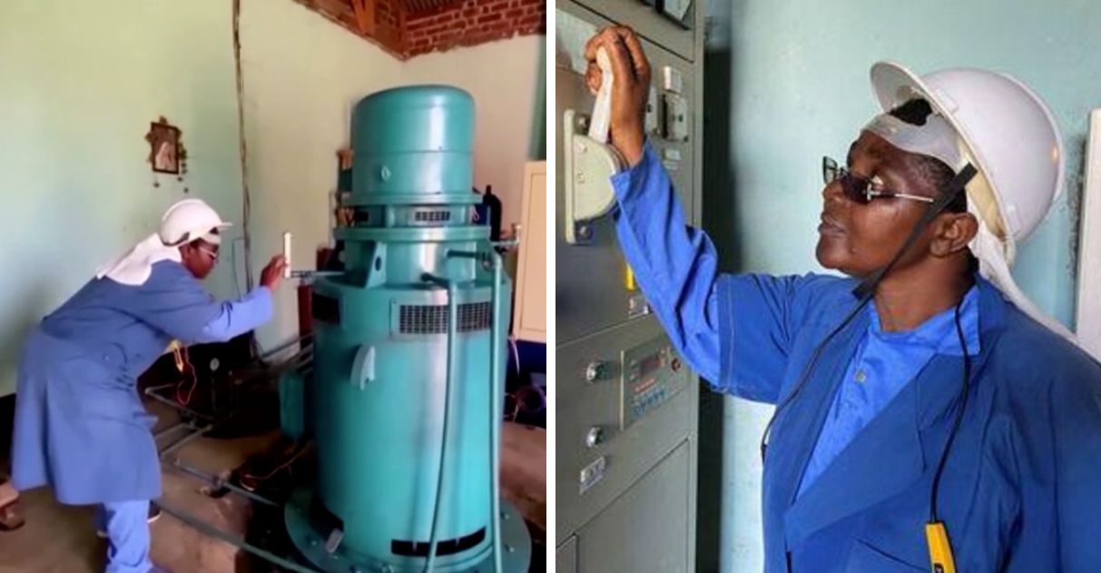 Freira do Congo faz curso de eletricista e conserta usina hidrelétrica de sua comunidade