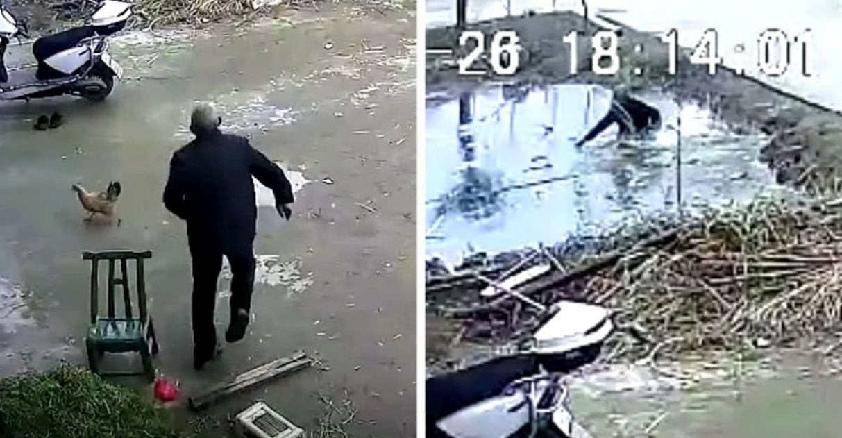 Idoso de 73 anos entra em lado congelado para salvar menina de 1 ano que se afogava na China [VIDEO]