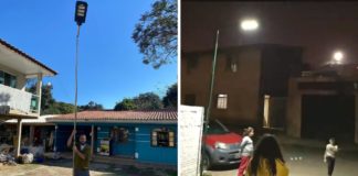 Paranaense cria poste que funciona com energia solar e leva iluminação de graça para sua comunidade