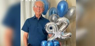 idoso celebra aprovação no exame da oab com balões que formam o número 92, sua idade